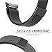 Gear S2 Watch Band, MoKo Milanese Loop Stainless Steel Mesh Bracelet Smart Watch Strap + Connector for Samsung Gear S2 SM-R720 & SM-R730 Smart Watch (NOT FIT Gear S2 SM-R735), BLACK