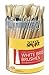 School Smart Interlocked White Paint Brushes with Short Handles for School and Arts and Crafts Use, Assorted Sizes, Bulk Set of 72
