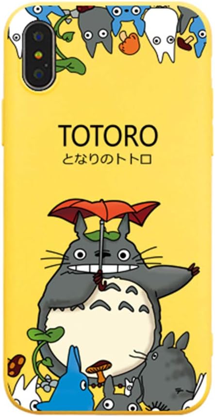 for iPhone Xs Max Case, for iPhone Xs Max Cover, Cute Cartoon Anime Full-Print Soft Case Cover for iPhone Xs Max XR 6S 7 8 Plus (Yellow, for iPhone Xs Max)