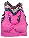Barbra's 6 Pack Seamless Plus Size Wirefree Mesh Strap Racerback Bras with Removable Pads (L-2XL)