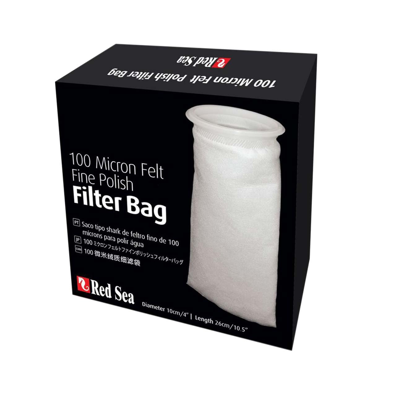 Red Sea Reef 100/225 Micron Filter Bag, Filter Bag - 10 cm Diameter (100 Micron Fine Fabric Bag (Made of Felt)