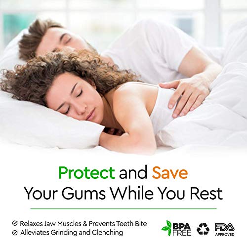 Professional Mouth Guard For Grinding Teeth, Thin Fit, 4 Pieces Mouthguard, Moldable Night Guards For Teeth Grinding, Night Guard Eliminates Bruxism & Teeth Clenching, Antibacterial Dental Guard Case