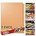 QMinus BBQ Mat Copper Grill Mat Set of 2 - Non-stick BBQ Grill & Baking Mats - FDA Approved, PFOA Free, Reusable and Easy to Clean - Works on Gas, Charcoal, Electric Grills - 15.75 x 13 inches