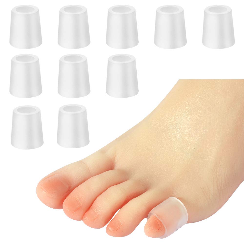 Pinky Toe Protectors,Gel Toe Sleeves Splints for Blister,Corn,Calluses (10 Pack) Protect Toe Friction,Hammer Toe,Bunions,Toe Cushion,Toe Covers Prevent Rubbing