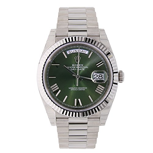 Rolex-Day-Date-40-President-White-Gold-Watch-228239-60th-Anniversary-Green-Dial