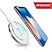 Wireless Charger, NXET QI Wireless Charging Pad for Apple iPhone X/iPhone 8/8 Plus, Samsung Galaxy Note 8/Note 5, S6 S7 Edge S8 S8+, Google Nexus 4/5/6 and All Qi-Enabled Devices (Clear)
