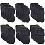 BCP 24pcs Knitting Wool Furniture Socks/ Chair Leg Floor Protector (Black Color)