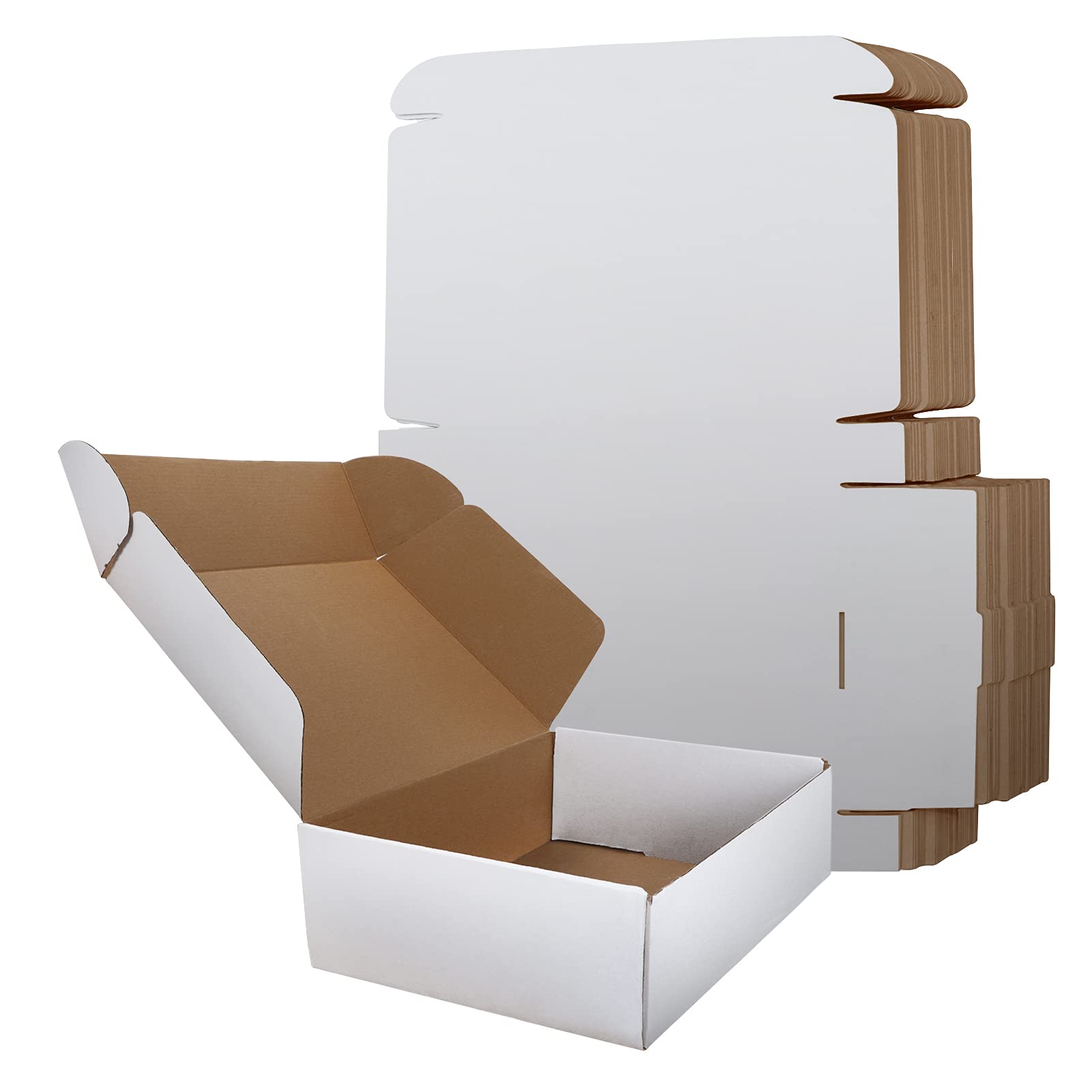 Photo 1 of RLAVBL 12x9x3 Inches Shipping Boxes Set of 20, White Corrugated Cardboard Box, Mailer Boxes for Packing Small Business