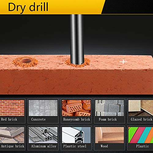 【 2019 New Design】8PC Concrete Drill Bit Set, Mgtgbao Masonry Drill Bits For Tile,Brick, Plastic and Wood,Tungsten Carbide Tip Best for Wall Mirror and Ceramic Tile on Concrete and Brick Wall (6-12mm) - Thumbnail 6