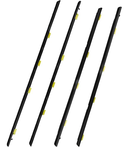 Soillar Door Belt Molding Weather Strip Set For Honda Civic 4-Door 1996-2000 – Front Outer Seal, Black
