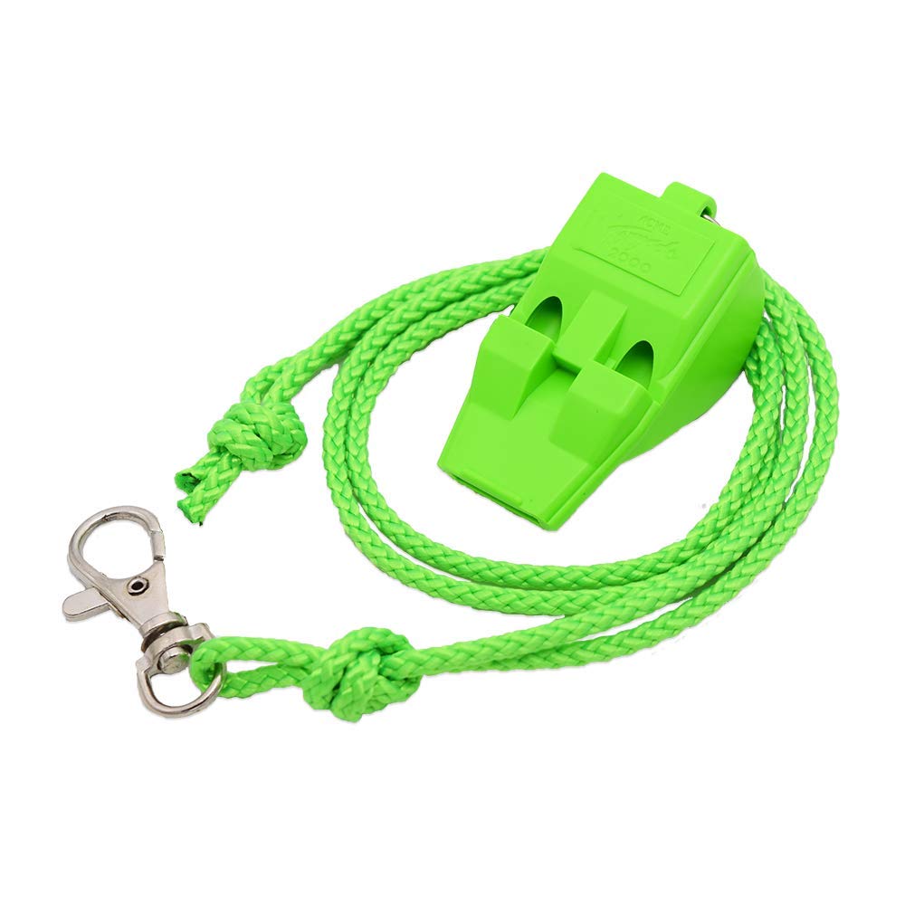 ACME Tornado T2000 Emergency and Signal Whistle with Whistle Band (DG Green/Bright Green)