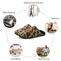 Fuzzy House Slippers for Women Men Indoor Closed