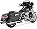 Vance and Hines Twin Slash Round 4in. Chrome Slip-On Exhaust for Harley Davidso - 4
