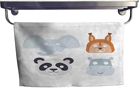Amazon Co Jp Warmfamily 速乾性タオル アニマル カーニバル マスク ベクターセット お祭り 装飾 仮面舞踏会 パーティーコスチューム かわいい漫画の頭の飾り 孤立したお祝い ベクター イラスト タオル 幅10インチ X 長さ10インチ W 10 X L 10 ホーム キッチン