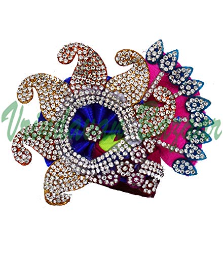 VRINDAVANBAZAAR.COMVRINDAVANBAZAAR.COM Pagdi with Beautiful Stone Work- Size 3 (Purple)