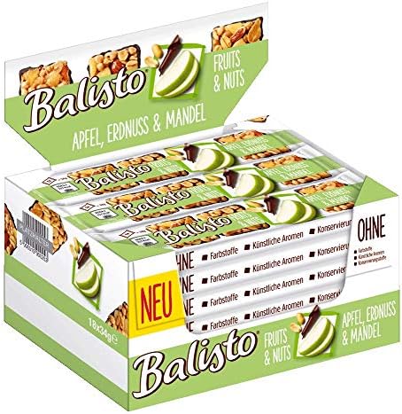 Balisto Fruits & Nuts apple, peanut & almond (18 x 34 g)