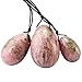 rockcloud Rhodonite Set of 3 Drilled Yoni Eggs with String, Massage Stones for Women to Train Pelvic Muscles Kegel Exercise