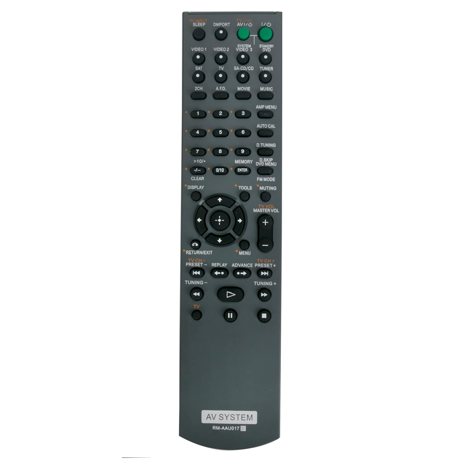 VINABTY RM-AAU017 Replacement Remote Control fit for Sony AV System STR-K402 STR-K670P HCD-HDX277WC HCD-HDX576WF HCD-HDZ278 HCD-HDZ273 HT-SF1100 HT-SS1100 HT-SF1200 HT-SS1200 HT-SF2000 HT-SS2000