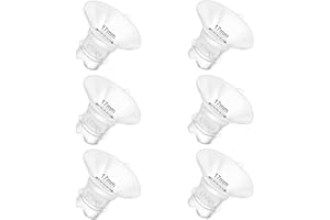 BDICOVE 6pcs Updated Silicone Flange Insert 17mm Compatible with Momcozy/Medela/Spectra/Eufy/Lansinoh/TSRETE/Elvie/NCVI/Paruu Breast Pump, for 24mm Flange/Shield, Breastfeeding Essential Replacement Pump Part