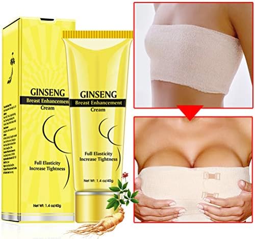 HELEVIA Breast Enhancement Cream, Ginseng Breast Enhancement Cream Bust Enhancer Cream Breast Firming Lifting Ginseng Massage Cream, Firming Bust and Lifting Cream Skin Care Supplement
