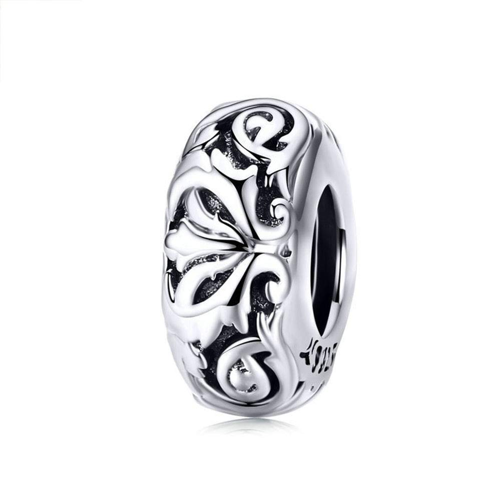 YiRong Jewelry Sterling Silver Clip Charm Stooper Charm for Pandora Charm Bracelet