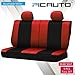 PIC AUTO Universal Fit Full Set Mesh Fabric Car Seat Cover(Red)