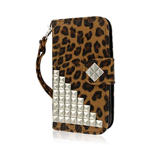 Alcatel Onetouch Fierce Wallet Case, MPERO FLEX FLIP Wallet Case for Alcatel ONETOUCH Fierce 7024W - Studded Leopard
