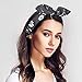 Hogoo 6 Pcs Headbands For Women Bow Boho Flower Printing Bubble Yarn Fabric Hair Band Teens Elderly