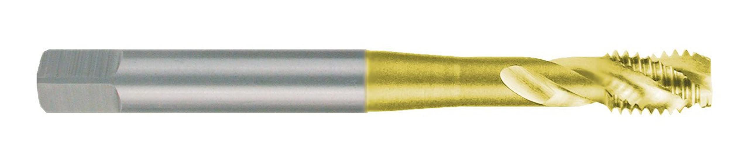 Ruko HSS Machine Tap, DIN 371, Ground, TiN Finish, M 4 x 0.70 mm Nominal Thread Size, 63.0 mm Length, R234040T