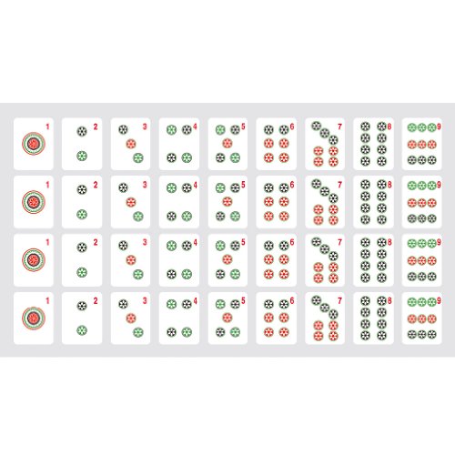 American Mah Jongg Tile Decal Stickers - Set of 180