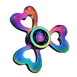Fidget Spinner Rainbow UCLL Hand Spinning Toy EDC Focus Stress Reducer Toy Perfect for Girls Gift (Rainbow heart)