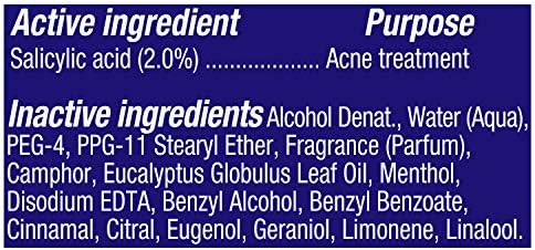 noxzema pads ingredients