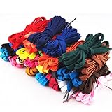 Tinksky 12 Pairs Flat Shoelaces Shoe Laces Strings for Sports Shoes Boots Sneakers Skates (Assorted Colors)