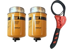 INDUSTRIALHD Caterpillar 131-1812 Fuel Water Separator w/IHD Strap Wrench Bundle (2)