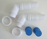 McAlpine V33WM Twin Waste Pipe Connector 32mm 40mm 2 Appliances White Swivel view 6
