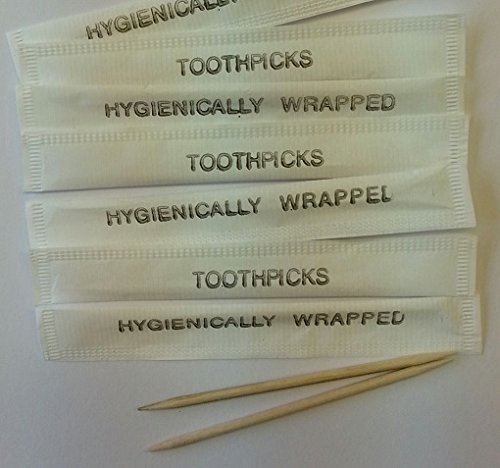 100 x Wooden Toothpicks ~ Hygienically & Individually Wrapped