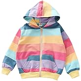 Jackets for Girls Zip Up Hoodie for Toddler Girl Kids Sweatshirt Clothes Cotton Lightweight Outerwear Top Fall Age 1-7 Years