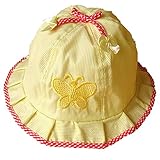 Pusheng Girls Infant Butterfly Bowknot Sun Hat Toddler Bucket Cap