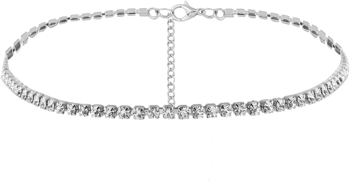 Thin Rhinestone Choker Clearance, 60 