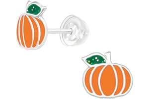 CHARMED OWL 925 Sterling Silver Children's Halloween Stud Earrings