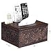Nature Amariv Brown Creative PU Leather Tissue Box Holder with 3 Compartments Holder for Pen Pecnil Remote Control Phone and More for Home Office Desk