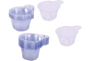 LUZEN 120Pcs 40ml Disposable Plastic Resin Mixing Cups Multipurpose Dispensing Cup for Mixing Paint, Epoxy, Jewelry Making, Resin Crafts DIY (Clear)