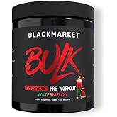 BLACKMARKET Bulk Pre Workout - Preworkout Energy Drink for Men 30 Servings - Pre-Workout Drink Powder with Creatine (Watermelon)