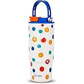 CoolSolo Ceramic Lined Insulated Water Bottle 29oz, Leak Proof Stainless Steel Travel Mug with Straw & Handle, Spill Proof for Iced Coffee, Outdoor, Camping, Sports