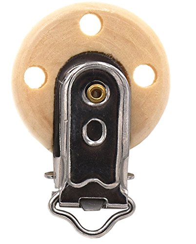 Ocharzy 30Pcs Pacifier Clip Wooden Clip Teething Beads Suspender Clips - Thumbnail 3