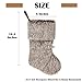 GMOEGEFT Christmas Stocking 20 Inches Brown Plush Faux Fur Xmas Tree Holiday Decorations