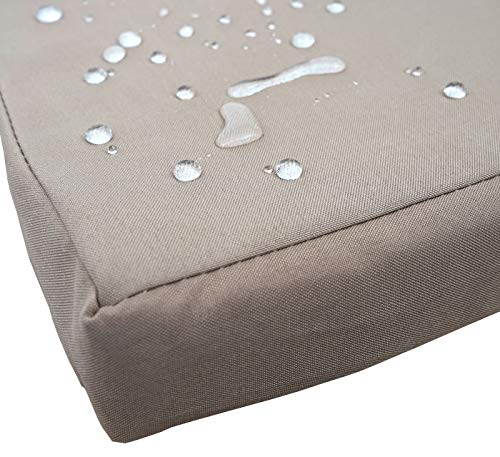 Mendler Poly-Rattan Sitzbank mit Tisch HWC-E24, Gartenbank Sitzgruppe Gartensofa, 132cm - schwarz, Kissen Creme – Bild 5