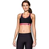 Under Armour Women's UA HeatGear Alpha Bra Black/Pink Shock/Black Sports Bra XS (US 0-2)