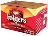 Folgers Coffee Singles Classic Roast, 38 Single Servings (Pack of 2)