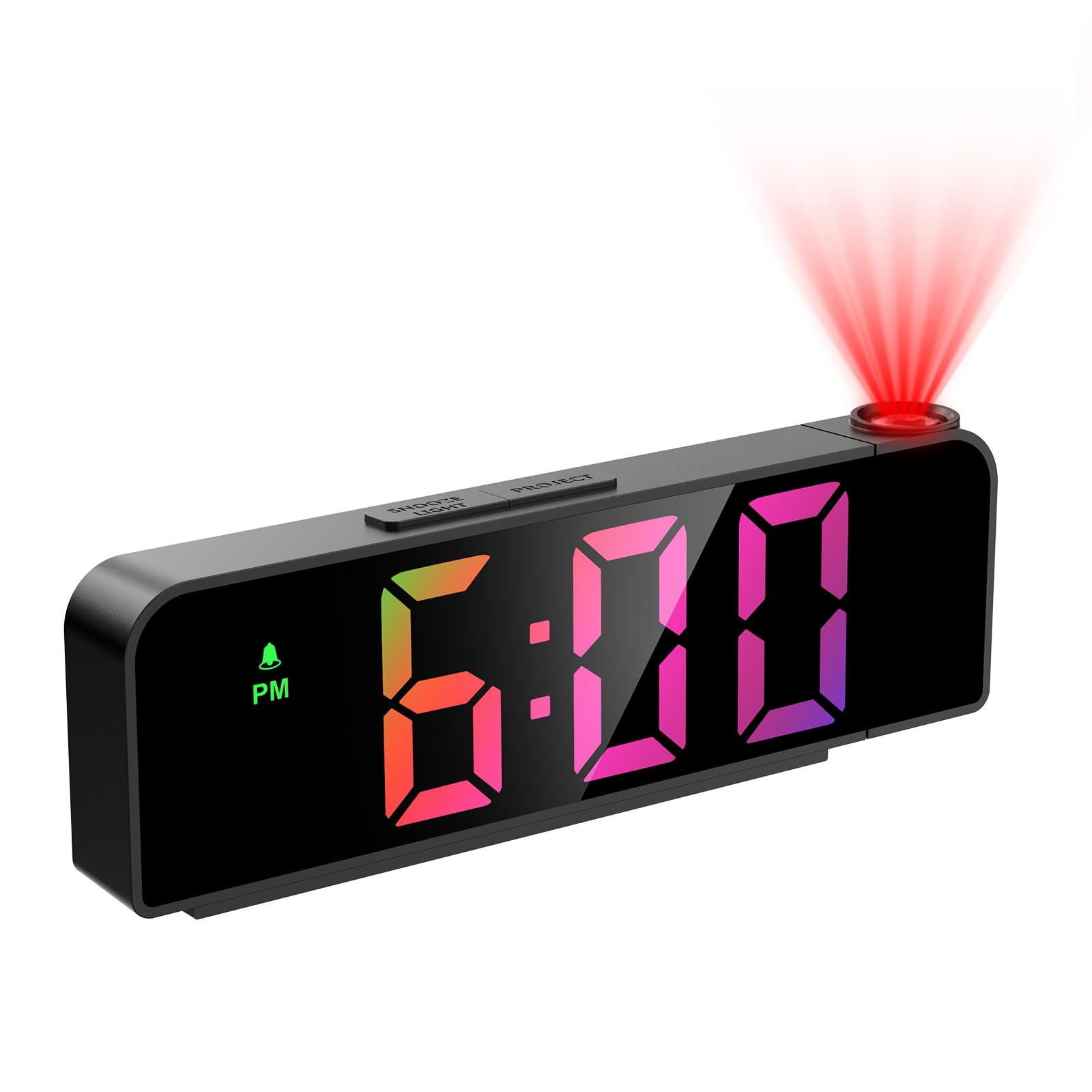 JXTZ Projection Alarm Clock, Alarm Clocks with